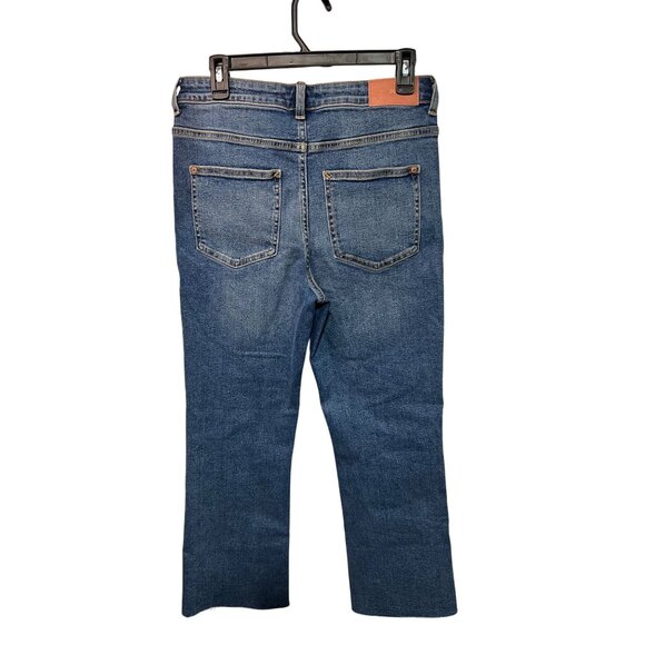 Zara Womens Straight-Leg Mid-Rise Blue Denim Jeans Size 8 - Picture 3 of 7